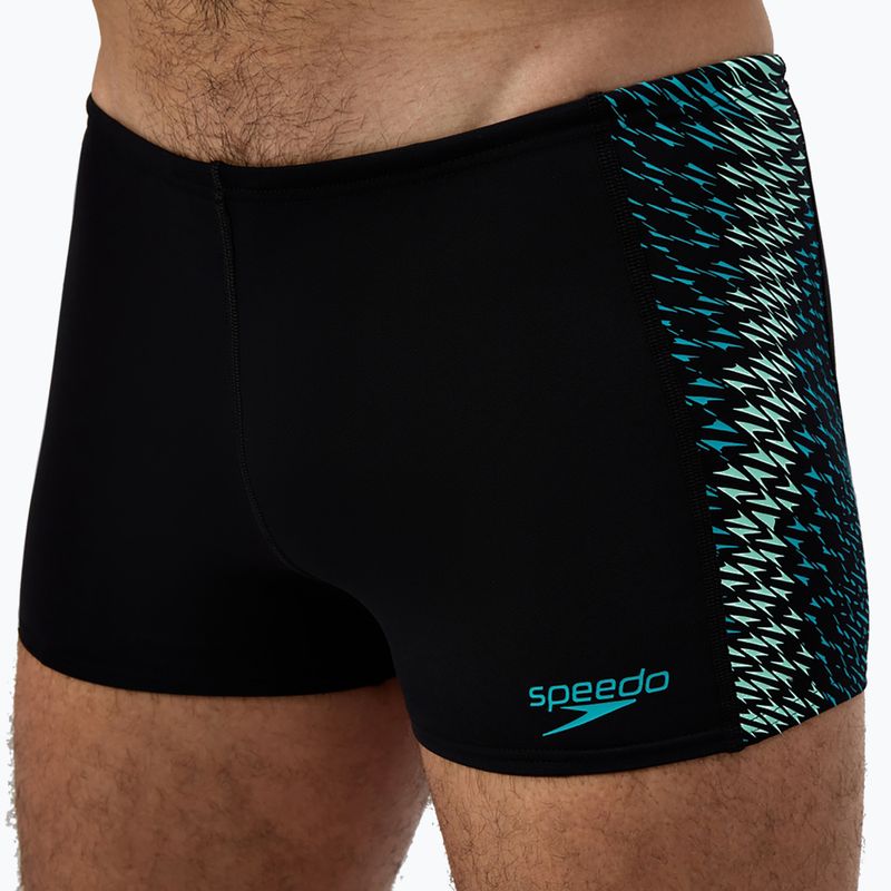 Herren-Schwimmshorts Speedo Endurance+ Tech Panel Aquashort schwarz/türkisstein 5