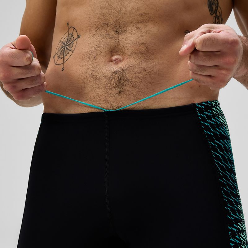 Herren-Schwimmjammer Speedo Endurance+ Tech Panel Jammer schwarz/türkisstein 4