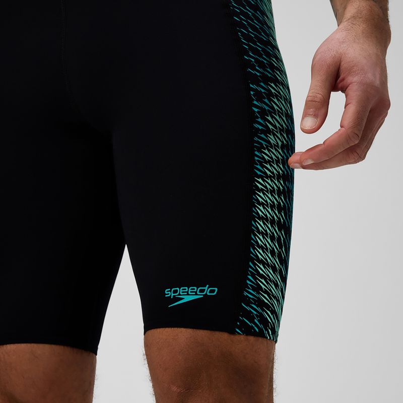 Herren-Schwimmjammer Speedo Endurance+ Tech Panel Jammer schwarz/türkisstein 6