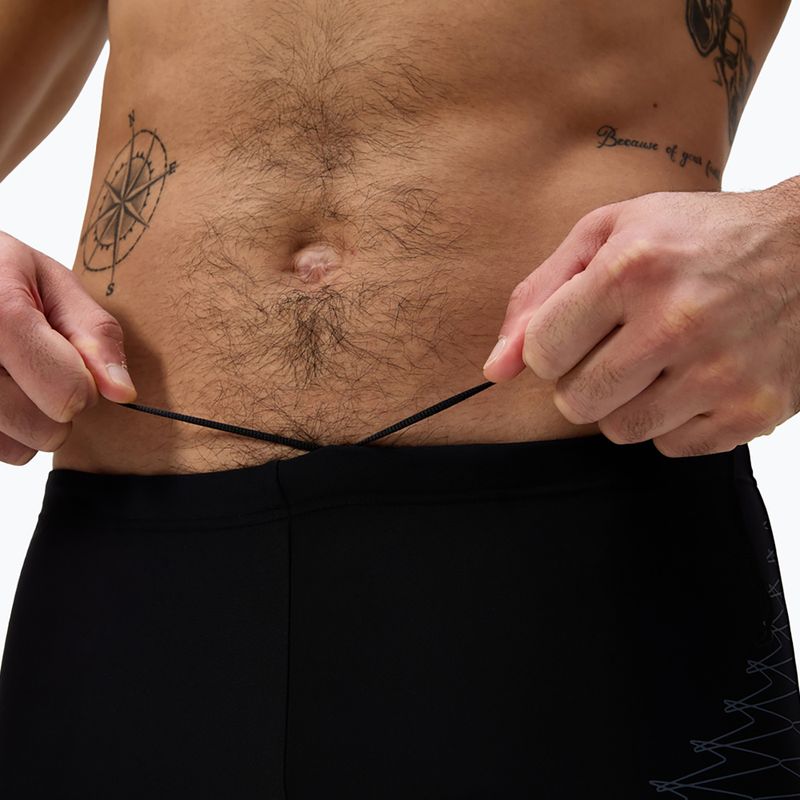 Herren-Schwimmshorts Speedo Medley Logo Aquashort schwarz/bleigrau 5