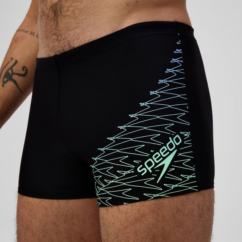 Herren-Schwimmshorts Speedo Medley Logo Aquashort schwarz/alfalfa grün 5
