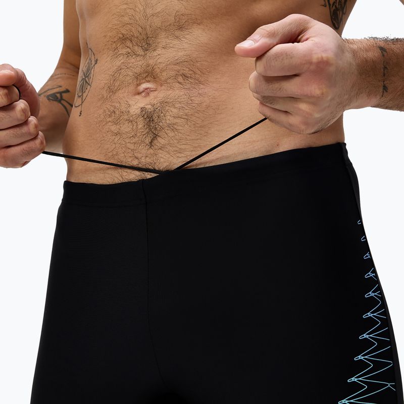 Herren-Schwimmjammer Speedo Medley Logo Jammer schwarz/alfalfa grün 5