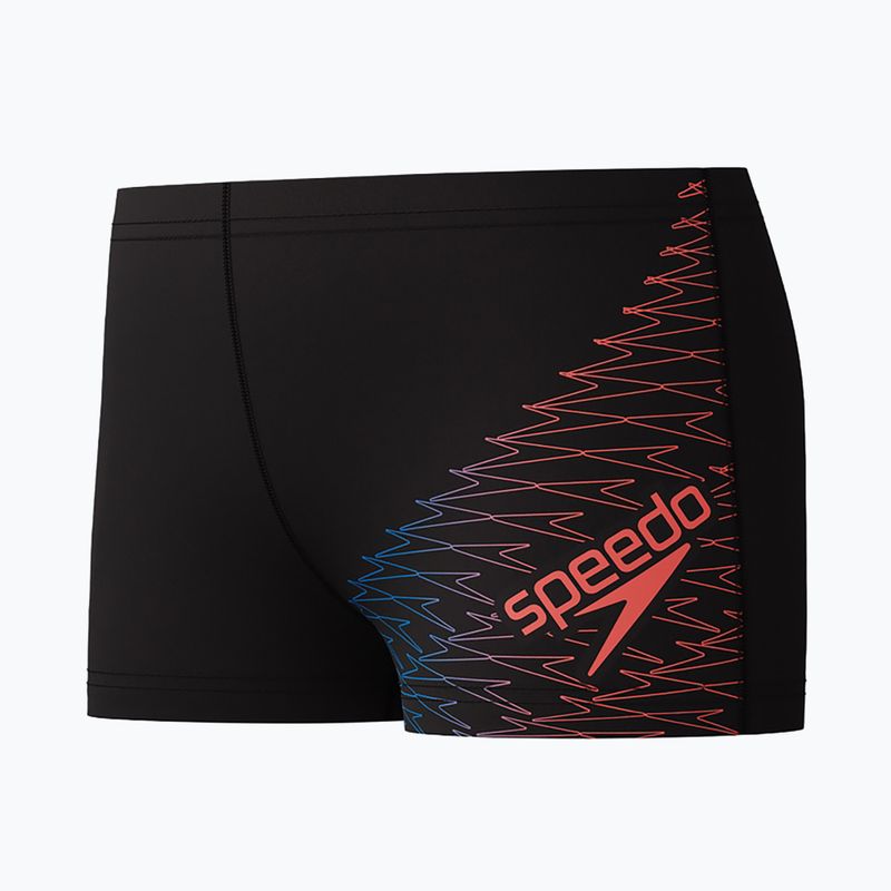 Kinder-Schwimmshorts Speedo Medley Logo Aquashort Anthrazit/Neonkoralle 3