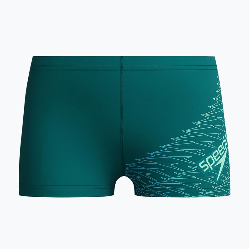 Kinder-Schwimmboxer Speedo Medley Logo Aquashort deep emerald/alfalfa green