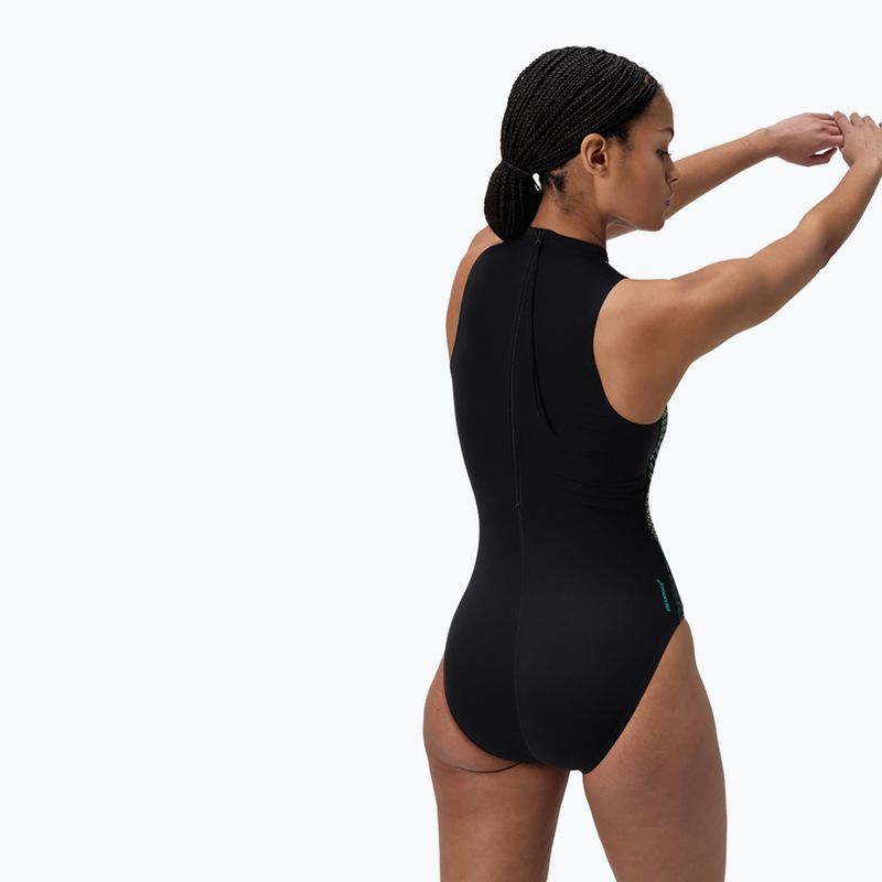 Damen Einteiler Badeanzug Speedo Printed Hydrasuit Türkis Edelstein 3