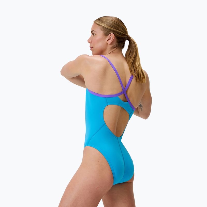 Damen-Einteiler Badeanzug Speedo FL Solid Flyback 2.0 Picton Blue/Indigo Glow 3