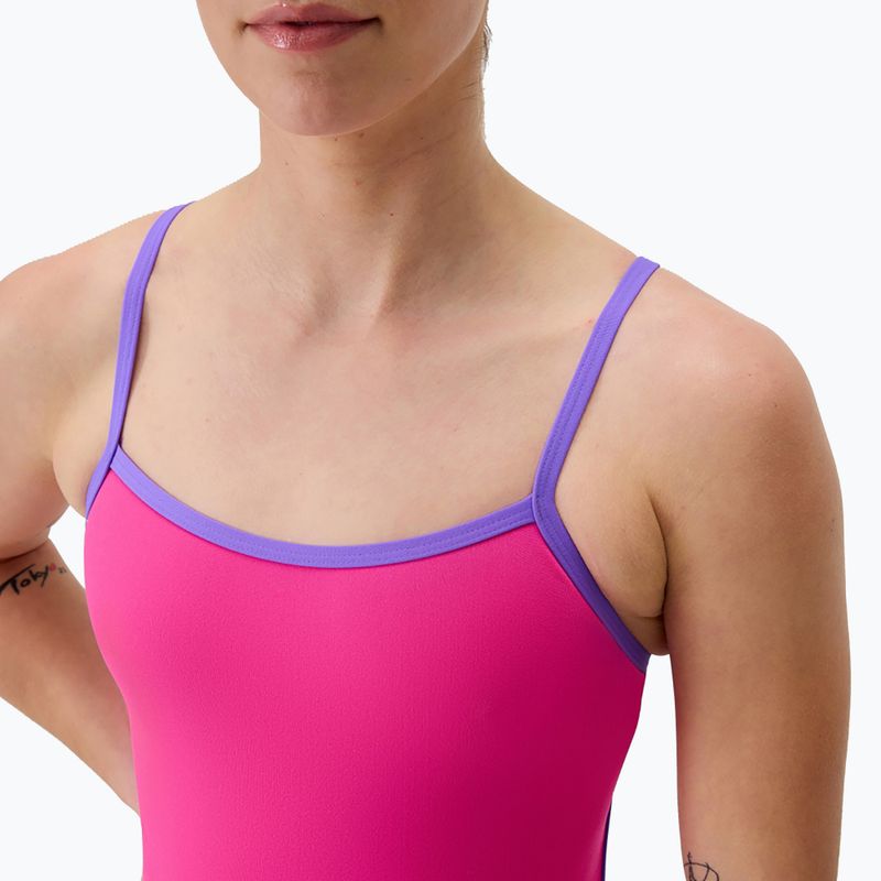Damen-Einteiler Badeanzug Speedo FL Solid Tri Back flare pink/indigo glow 4