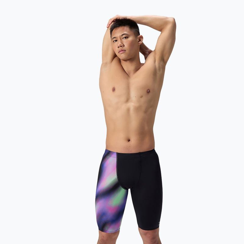 Speedo ML One-Leg Printed verschwommenes Glas/schwarz Herrenschwimmanzüge
