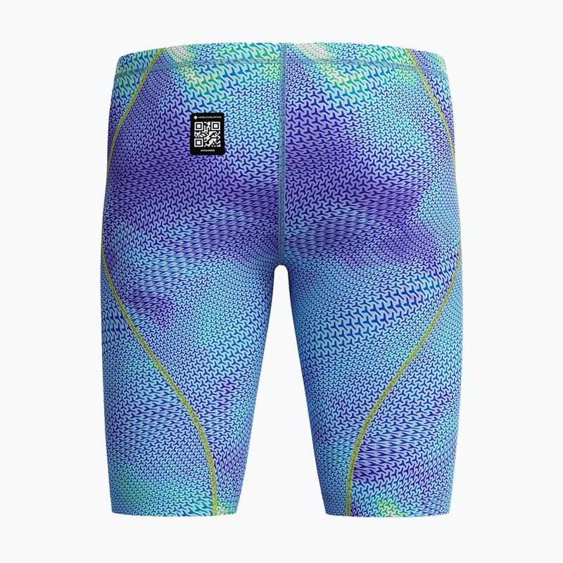 Herren-Schwimmjammer Speedo Fastskin HyperSpark Printed Jammer in Under Current/Sugar Blue 2