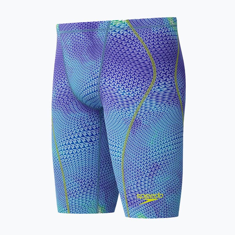 Herren-Schwimmjammer Speedo Fastskin HyperSpark Printed Jammer in Under Current/Sugar Blue 3