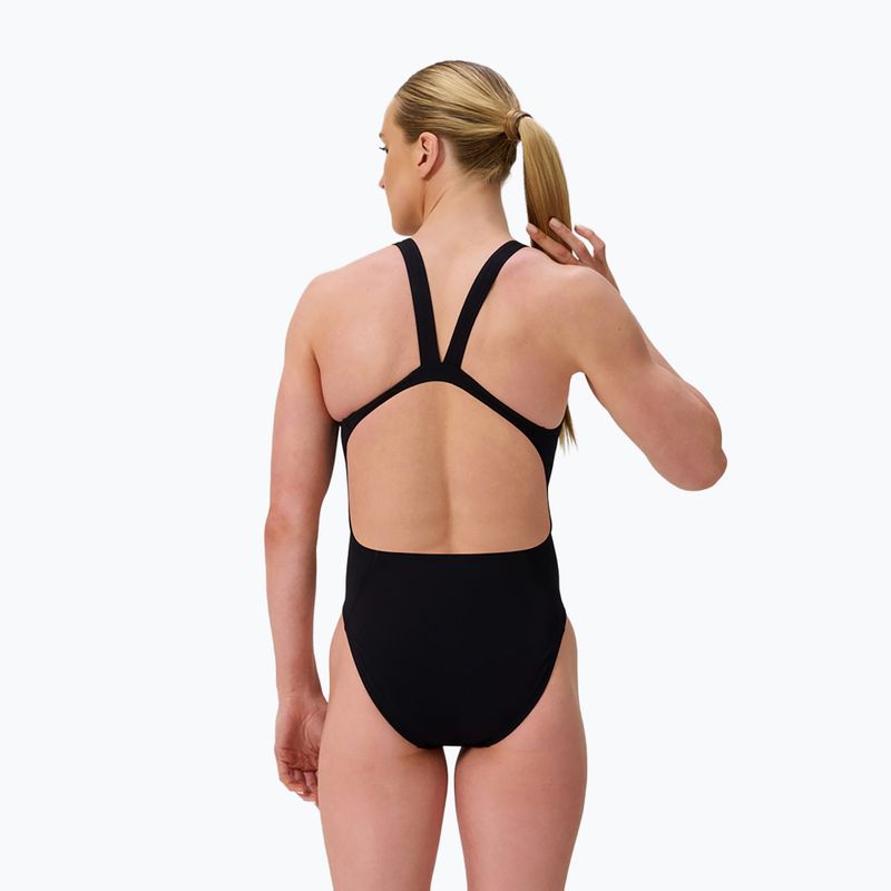 Damen-Einteiler Badeanzug Speedo FL Solid Leaderback Team Schwarz 2