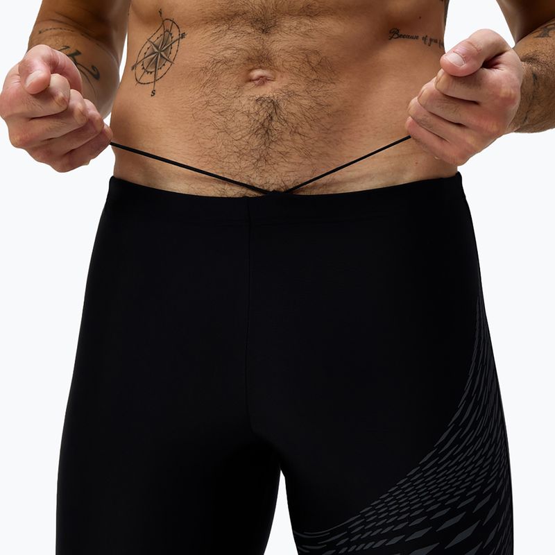 Herren-Schwimmjammer Speedo Medley Logo Jammer schwarz/bleigrau 6