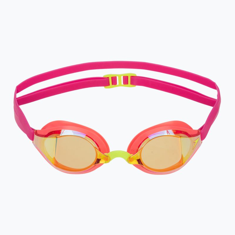 Schwimmbrille Speedo Fastskin Speedsocket 2 Mirror neon melon/vermilion/gold mirror 2