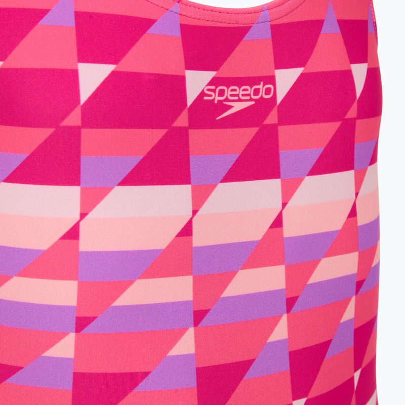Kinder Badeanzug Speedo Digital Placement Splashback pink/glassy pink 3