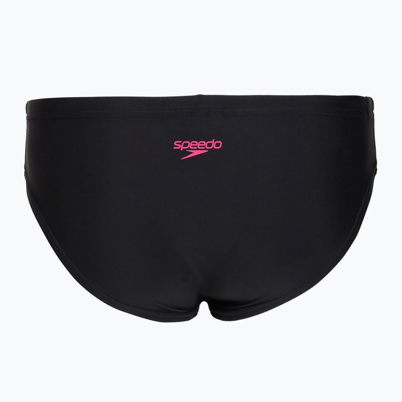 Kinder-Badeanzug zweiteilig Speedo Medley Logo Racerback 2pc anthracite/pink 7