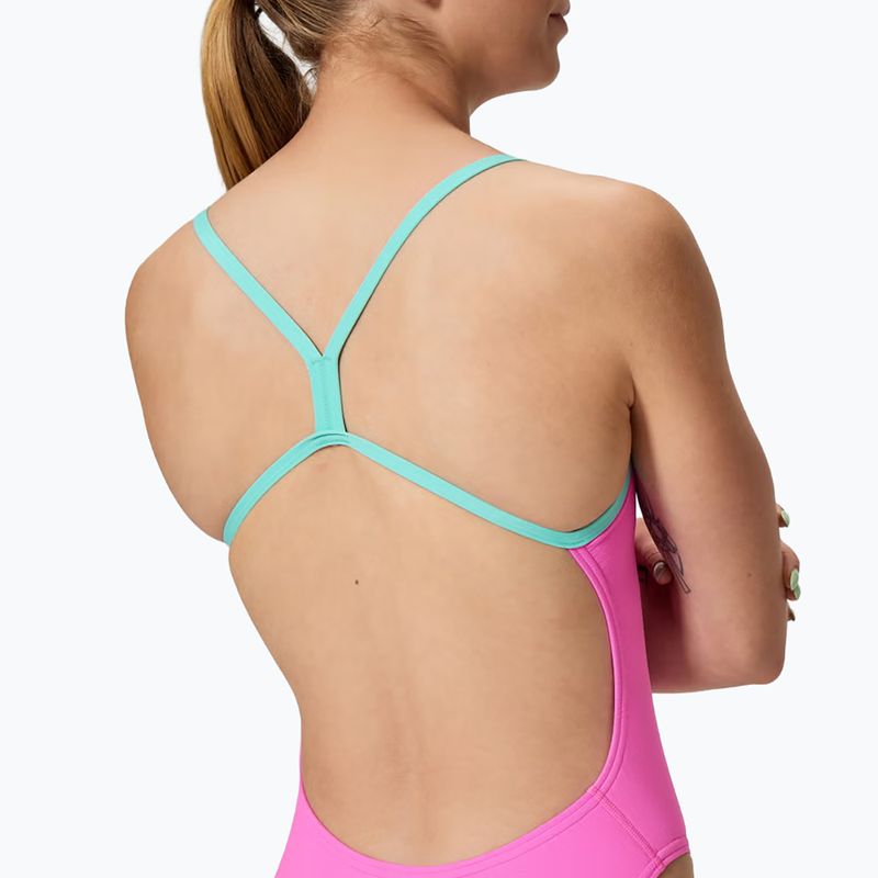 Damen-Badeanzug Speedo FL Solid V-Back 2.0 neon flamingo 4