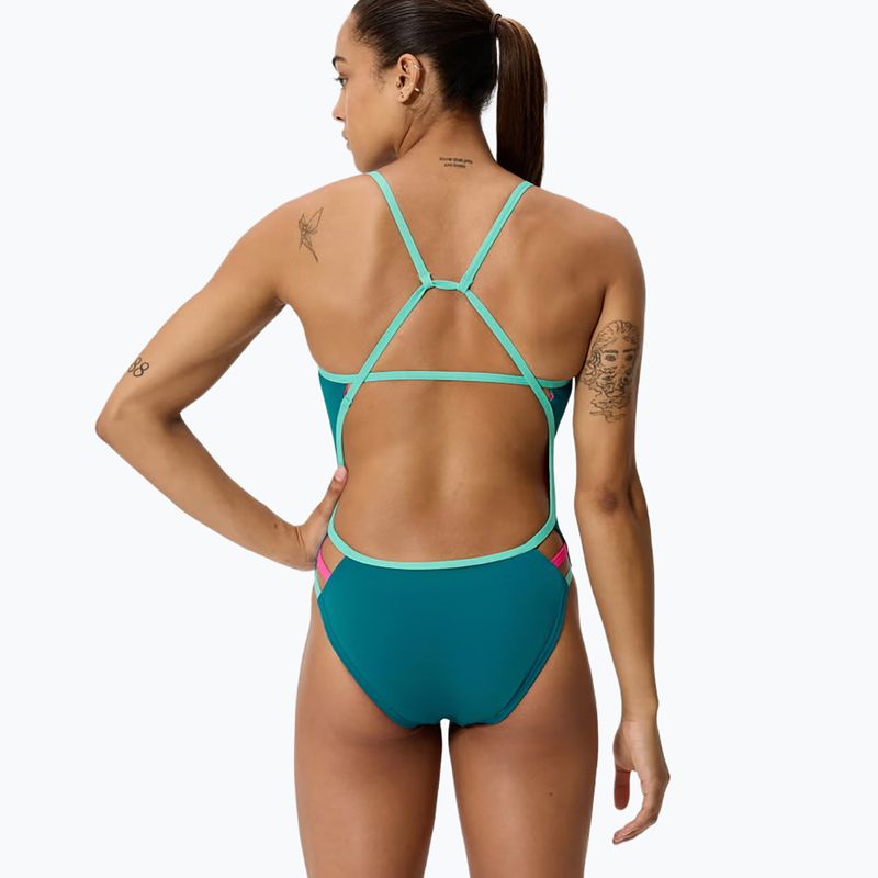 Damen-Schwimmanzug Speedo Solid Tri peacock 2