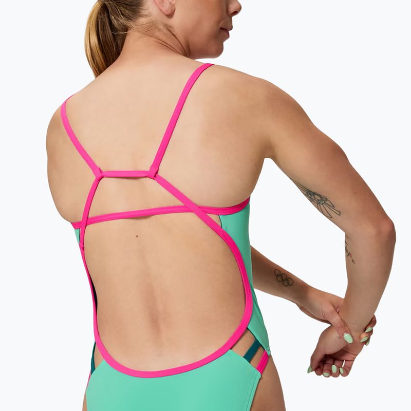 Damen Badeanzug Speedo Solid Tri aqua breeze 4
