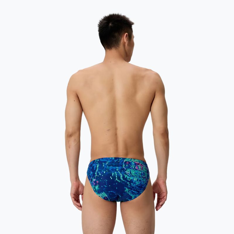 Herren Badeboxer Speedo Printed Brief Pixel Pool/Navy 2