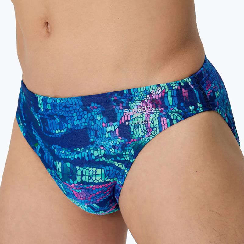 Herren Badeboxer Speedo Printed Brief Pixel Pool/Navy 4