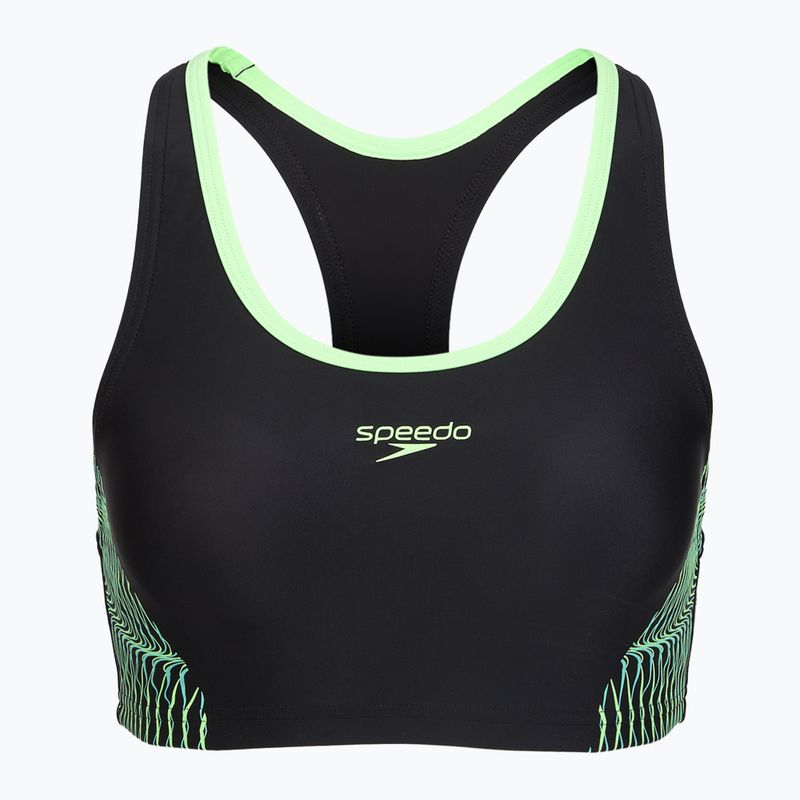 Damen zweiteiliger Badeanzug Speedo Placement Raceback 2pc anthracite/clover 3