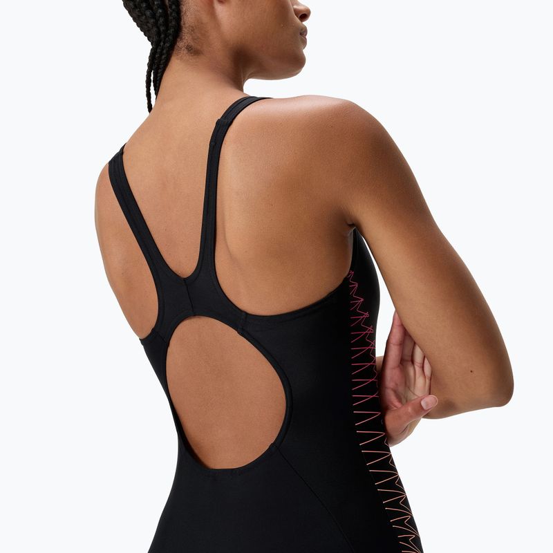 Damen-Einteiler Badeanzug Speedo Placement Muscleback anthracite/clover 5