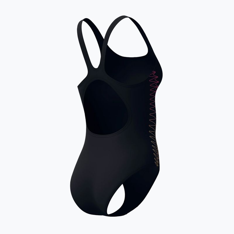 Damen-Einteiler Badeanzug Speedo Placement Muscleback anthracite/clover 8