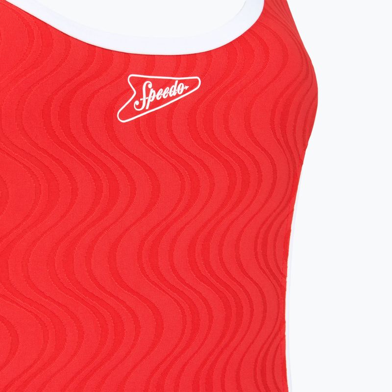 Einteiliger Damen-Badeanzug Speedo Texture Bound Scoop high risk red/bright white 3