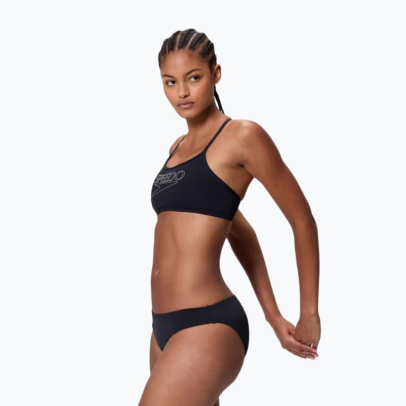 Damen-Bikini Speedo Endurance+ Logo Thin Strap anthracite 3