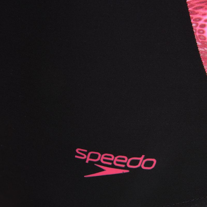 Damen-Einteiler Badeanzug Speedo Shaping LunaLustre Printed anthracite/ruby 3