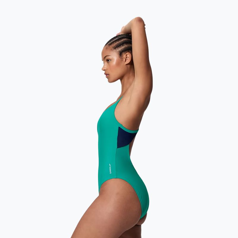 Damen-Badeanzug Speedo Solid Racerback Peacock Teal/Peacoat 3