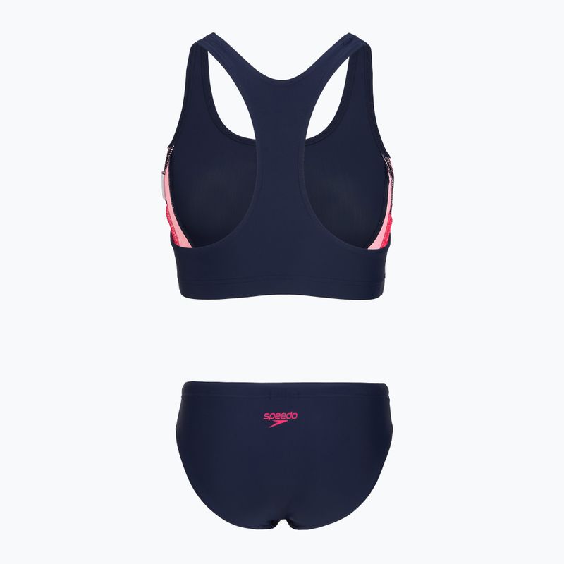 Damen-Einteiler Badeanzug Speedo Colourblock Splice 2.0 peacoat/pink 2