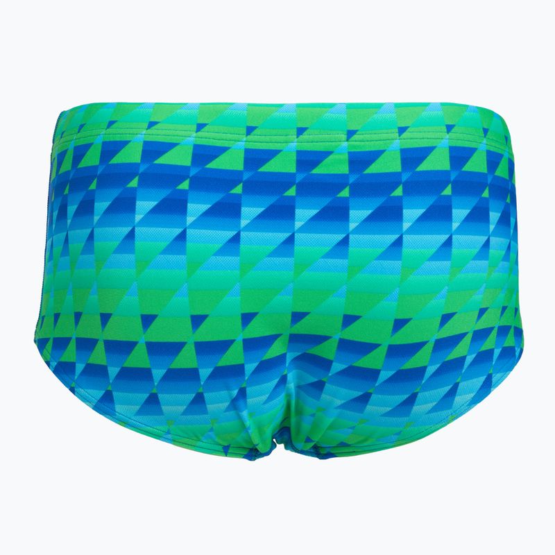 Herren Badeboxer Speedo ML Printed 13.5 cm Brief quilted triangles/lagoon blue 2