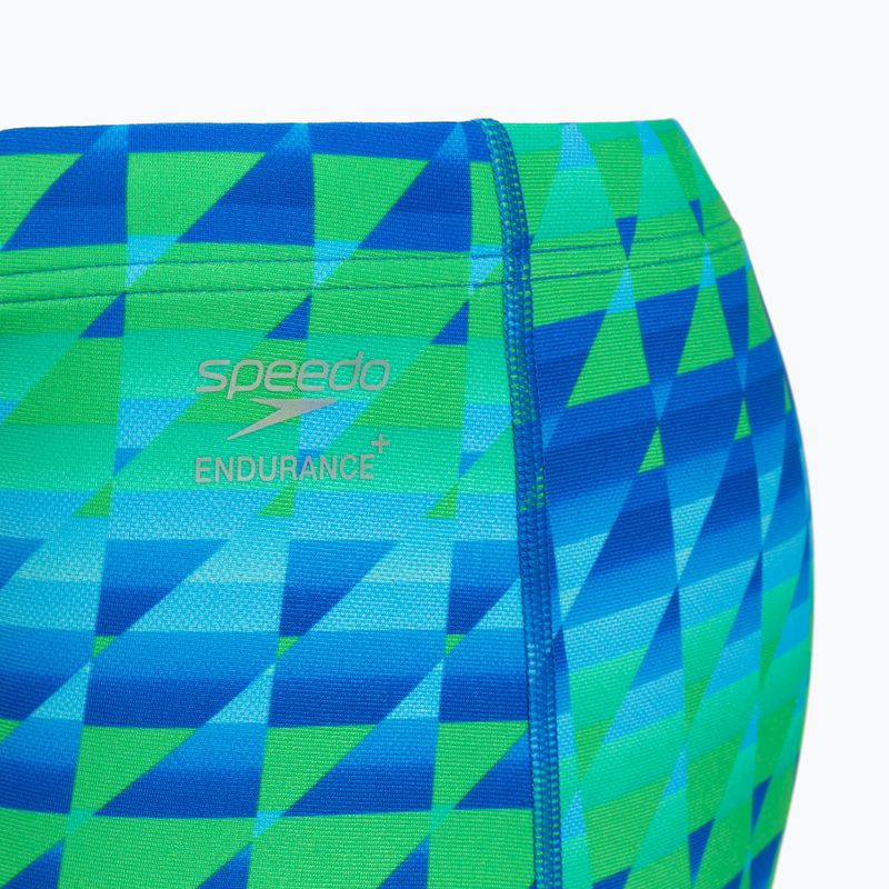 Herren Badeboxer Speedo ML Printed 13.5 cm Brief quilted triangles/lagoon blue 4