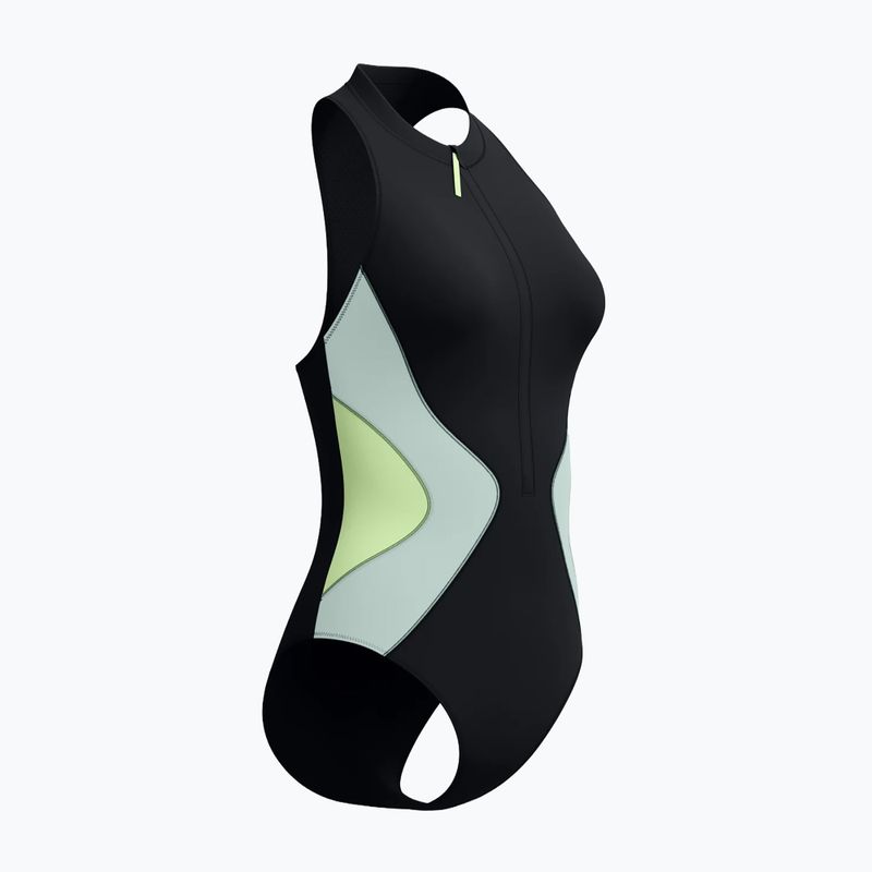 Damen Badeanzug Speedo Ocean Flex Zip black/pale clover 8