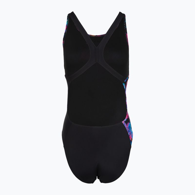 Damen-Einteiler Badeanzug Speedo FL Placement Printed Powerback glitchy garden/black 2