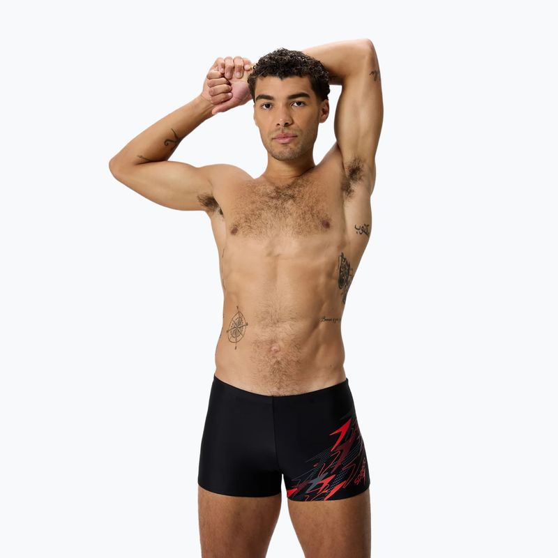 Herren-Badeboxershorts Speedo Medley Logo Aquashort anthracite/hrr 2