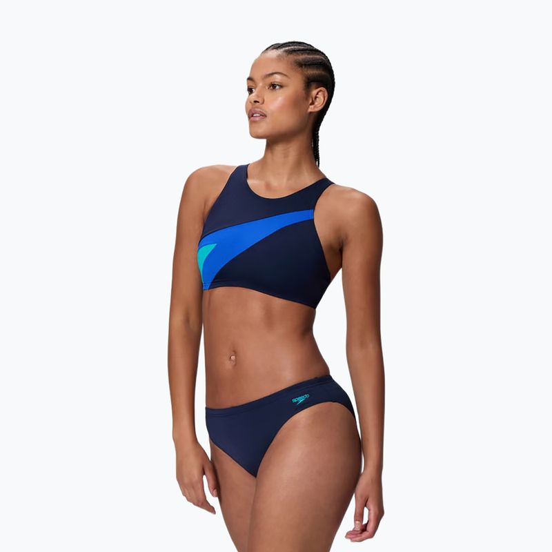 Zweiteiliger Damen-Bikini Speedo Hyperboom Butterfly Back peacoat/deep sapphire 3