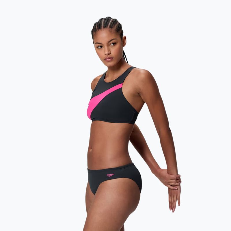 Damen-Bikini Speedo Hyperboom Butterfly Back anthracite/margarita pink 3