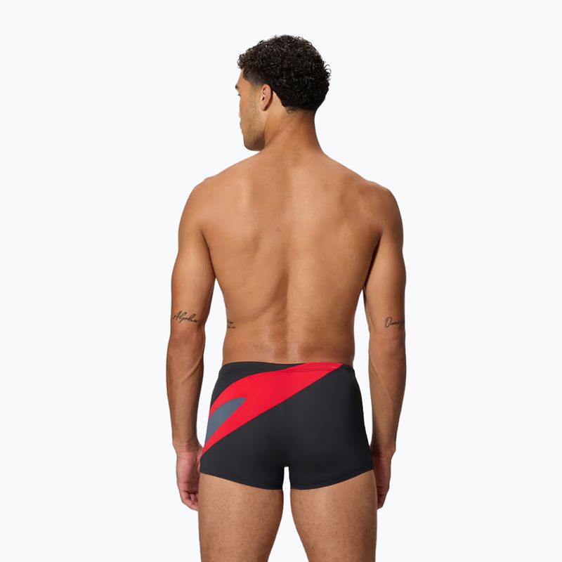 Herren-Badeboxer Speedo Hyperboom Aquashort anthracite/high risk red 2