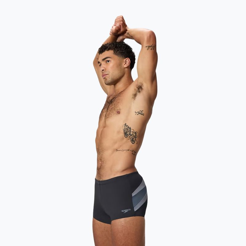 Herren-Badeboxer Speedo Hyperboom Aquashort anthracite/coin grey 3
