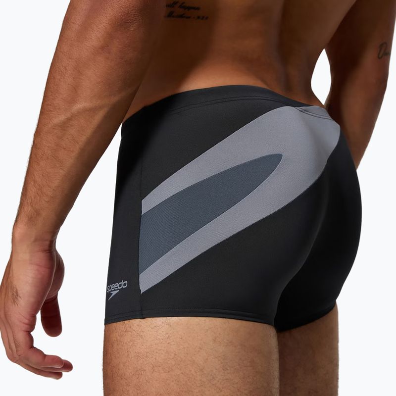 Herren-Badeboxer Speedo Hyperboom Aquashort anthracite/coin grey 5