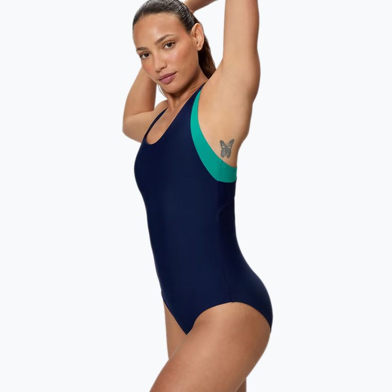 Damen-Badeanzug Speedo Colorblock Racerback peacoat/peacock teal 3