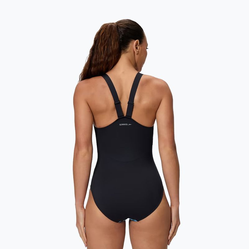 Einteiliger Damen-Badeanzug Speedo Sculpture High Neck Contour 2