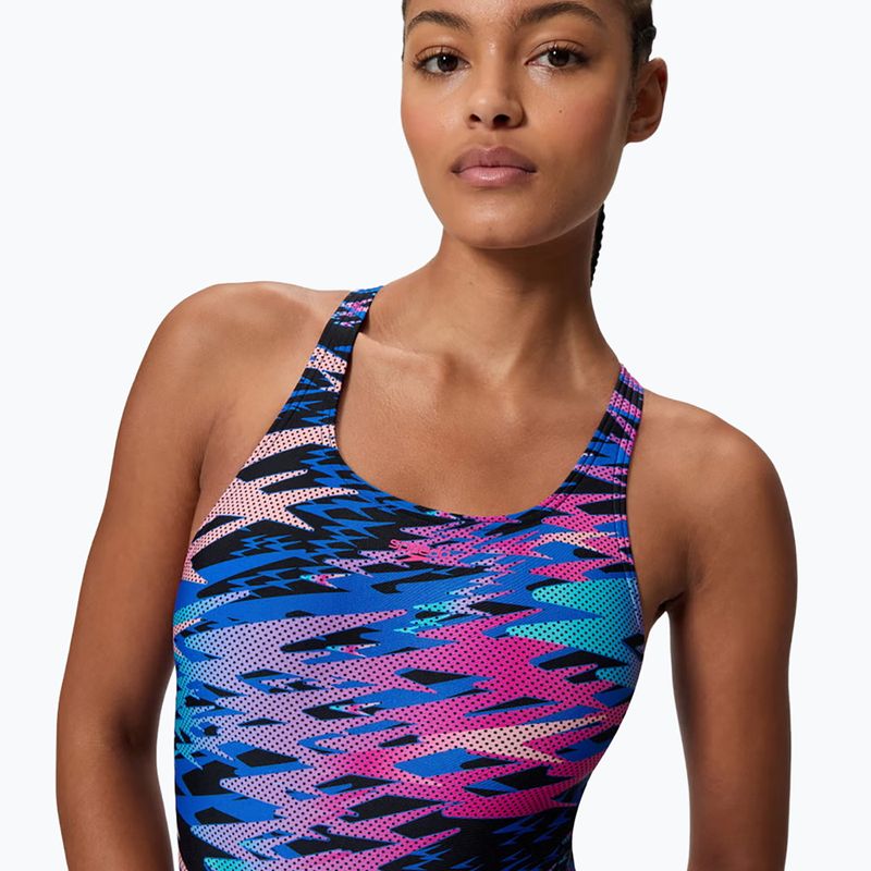 Damen-Badeanzug Speedo Hyperboom Print Medalist anthracite 4