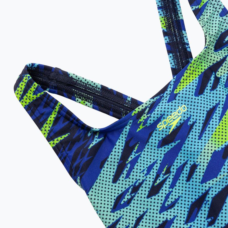 Damen-Einteiler Badeanzug Speedo Hyperboom Print Medalist peacoat 8