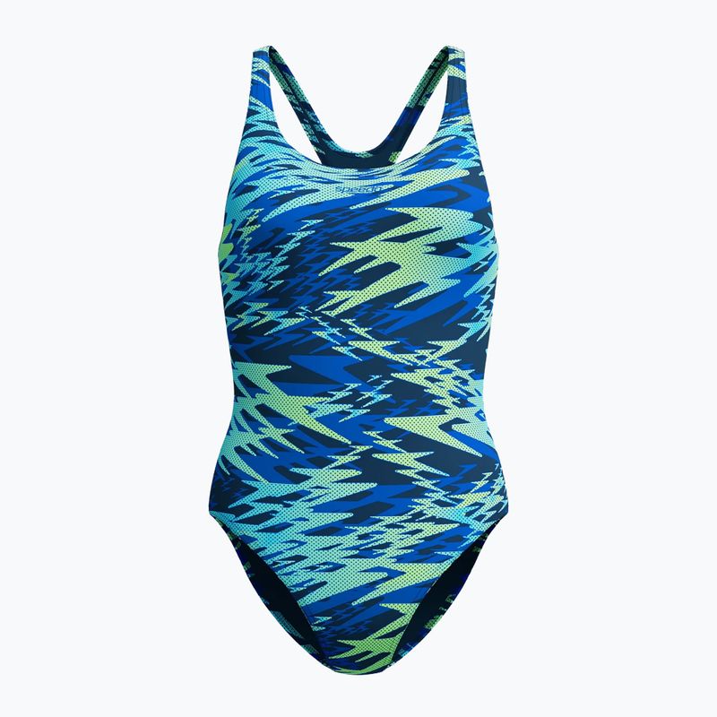 Damen-Einteiler Badeanzug Speedo Hyperboom Print Medalist peacoat 6