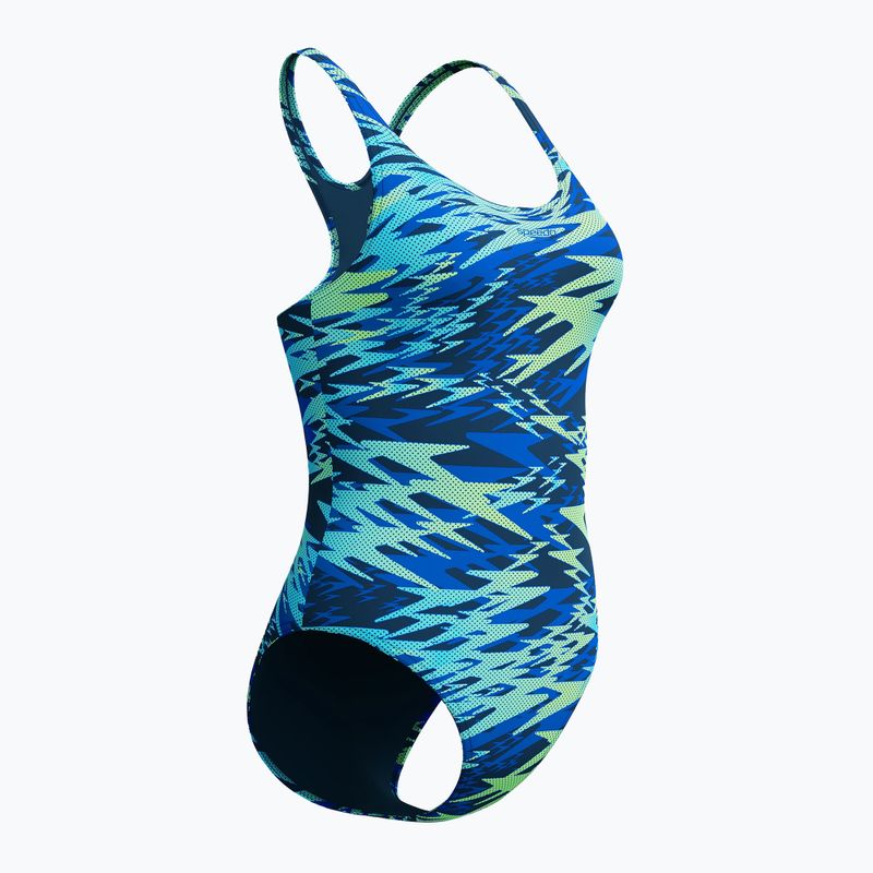 Damen-Einteiler Badeanzug Speedo Hyperboom Print Medalist peacoat 7