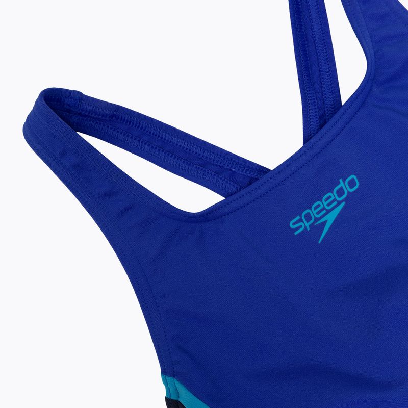 Damen-Einteiler Badeanzug Speedo Solid Splice Medalist sapphire/peacoat 3