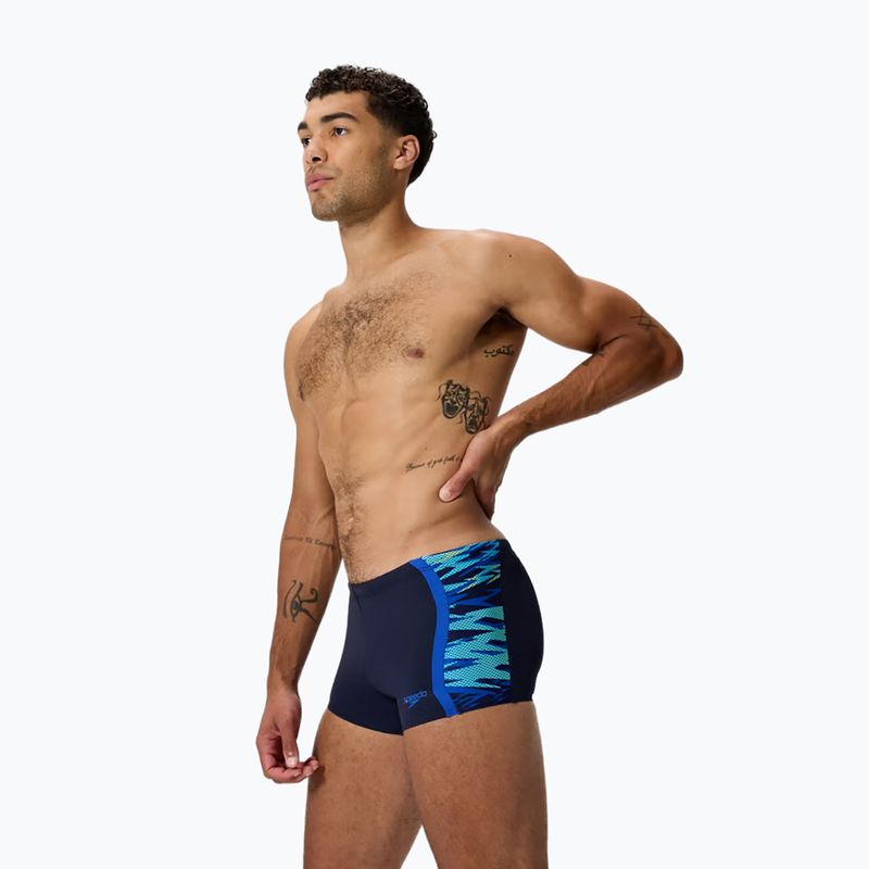 Badeboxer Speedo Hyperboom Splice Aquashort peacoat/deep sapphire 3